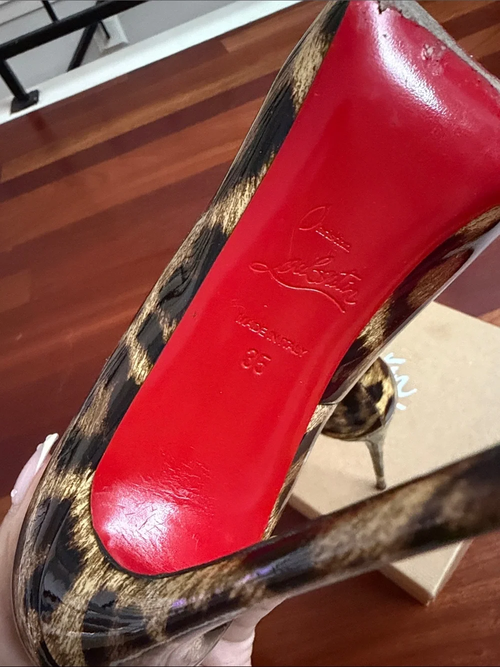 Christian Louboutin Leopard Prive 120 Patent
